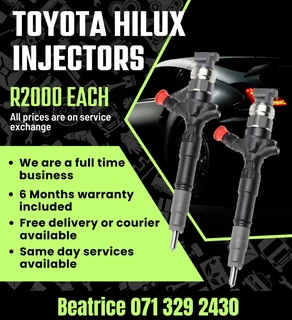 Toyota Hilux Diesel Injectors For Sale With Warranty