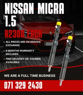 Nissan Micra 1.5 Diesel Injectors For Sale With Warranty