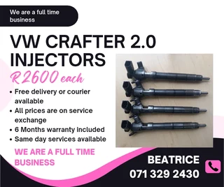 Vw Crafter 2.0 Diesel Injectors For Sale With Warranty