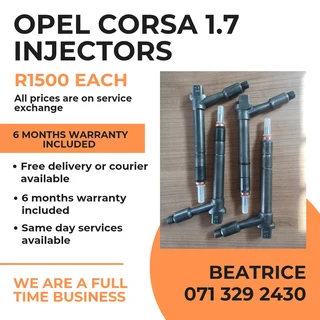 Opel Corsa 1.7 Injectors For Sale With Warranty