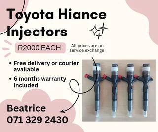 Toyota Hiance Injectors For Sale With Warranty