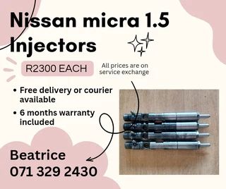 Nissan Micra 1.5 Diesel Injectors For Sale With Warranty