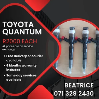 Toyota Quantum Diesel Injectors For Sale With Warranty On