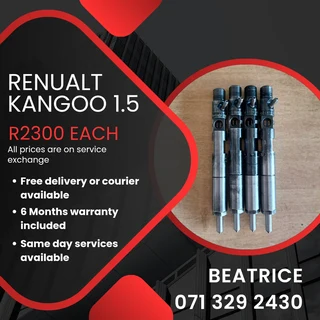 RENUALT KANGOO 1.5 DIESEL INJECTORS FOR SALE WITH WARRANTY