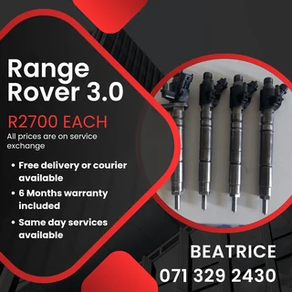 Range Rover 3.0 Injectors For Sale With Warranty On