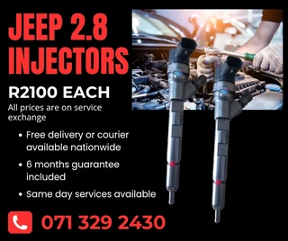 Jeep 2.8 Diesel Injectors For Sale With Warranty