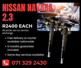 Nissan Navara 2.3 Diesel Injectors For Sale With Warranty