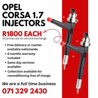 Opel Corsa 1.7 Injectors For Sale With Warranty