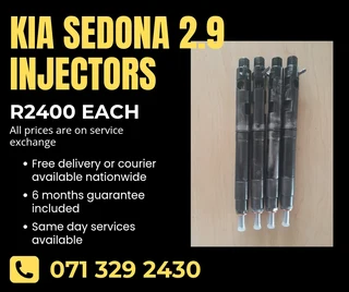 Kia Sedona 2.9 Injectors For Sale With Warranty On