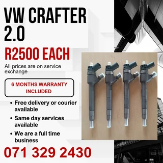 Vw Crafter 2.0 Diesel Injectors For Sale With Warranty