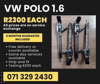 Vw Polo 1.6 Diesel Injectors For Sale With Warranty