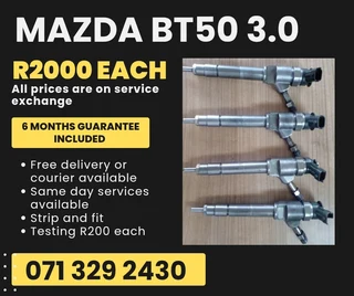 Mazda Bt50 3.0 Diesel Injectors For Sale With Warranty