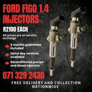 Ford Figo 1.4 Diesel Injectors For Sale With Warranty