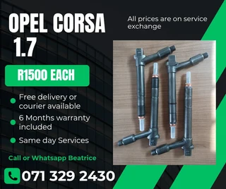Opel Corsa 1.7 Injectors For Sale With Warranty