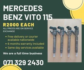 Mercedes Benz Vito 115 Diesel Injectors For Sale With Warranty