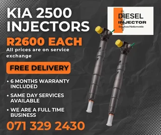 Kia 2500 Diesel Injectors For Sale With Warranty
