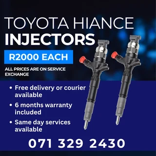 Toyota Hiance Injectors For Sale With Warranty