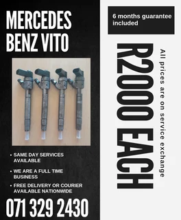 Mercedes Benz Vito 115 Diesel Injectors For Sale With Warranty