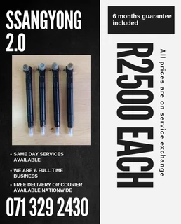 Ssangyong 2.0 Injectors For Sale With Warranty On