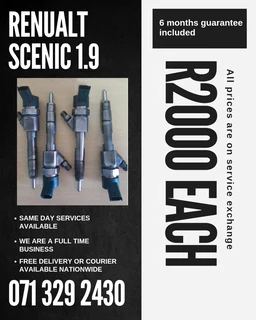 Renualt Scenic 1.9 Injectors For Sale With Warranty On