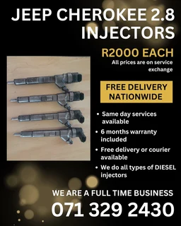 JEEP CHEROKEE 2.8 INJECTORS FOR SALE WITH WARRANTY