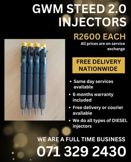 GWM STEED 2.0 INJECTORS FOR SALE WITH WARRANTY