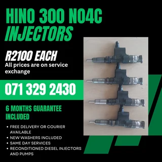 Hino 300 No4c Injectors For Sale With Warranty