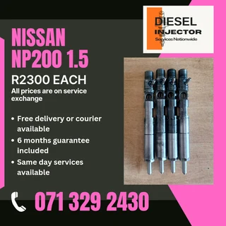 Nissan Np200 1.5 Injectors For Aale With Warranty
