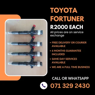 Toyota Fortuner Injectors For Sale With Warranty