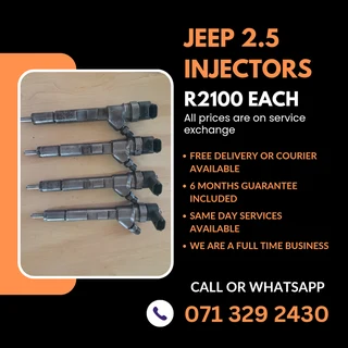 Jeep 2.5 Injectors For Sale With Warranty