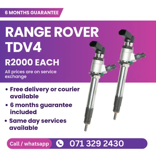 Range Rover Tdv4 Injectors For Sale With Warranty