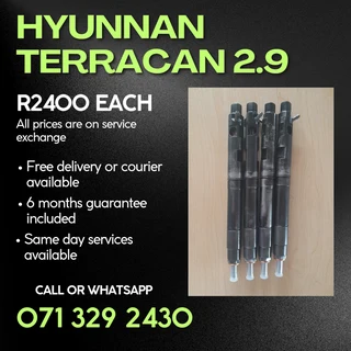 Hyundai Terracan 2.9 Injectors For Sale With Warranty