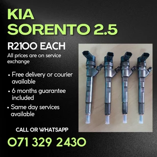 Kia Sorento 2.5 Injectors For Sale With Warranty