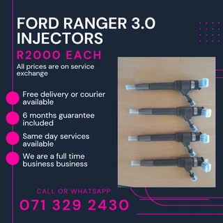 Ford Ranger 3.0 Injectors For Sale With Warrabty