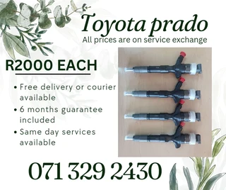 Toyota Prado Injectors For Sale With Warranty