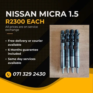 Nissan Micra 1.5 Diesel Injectors For Sale With Warranty
