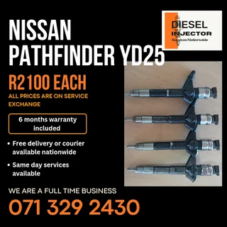 Nissan Pathfinder 2.5 Diesel Injectors For Sale With Warranty