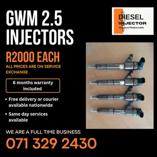 Gwm 2.5 Diesel Injectors For Sale With Warranty