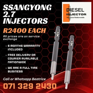 Ssangyong Rexton 2.7 Injectors For Sale With Warranty