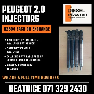 Peugeot 2.0 Diesel Injectors For Sale With Warranty