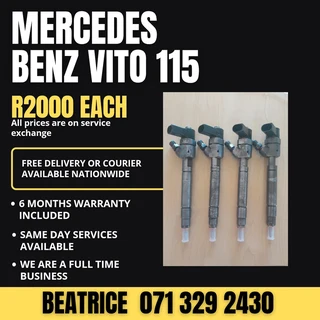 Mercedes Benz Vito 115 Diesel Injectors For Sale With Warranty