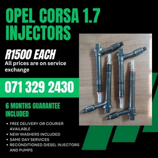 Opel Corsa 1.7 Injectors For Sale With Warranty