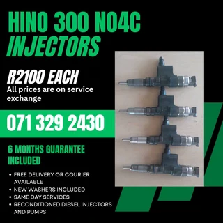 Hino N04c Injectors For Sale With Warranty On
