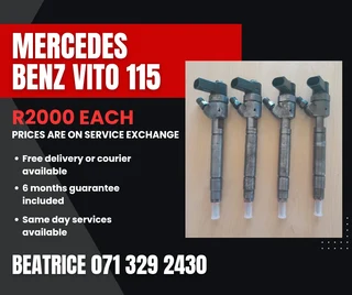 Mercedes Benz Vito 115 Diesel Injectors For Sale With Warranty