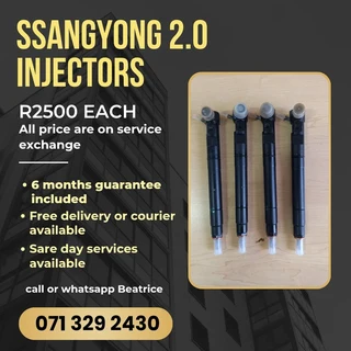 Ssangyong 2.0 Injectors For Sale With Warranty