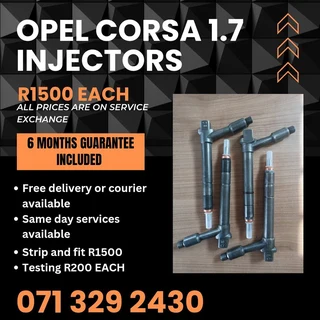Opel Corsa 1.7 Injectors For Sale With Warranty
