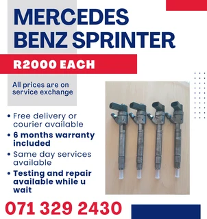 Mercedes Benz Sprinter Injectors For Sale With Warranty On