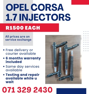 Opel Corsa 1.7 Injectors For Sale With Warranty On