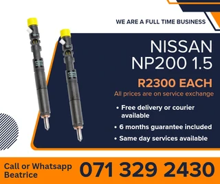 Nissan Np200 1.5 Diesel Injectors For Sale With Warranty