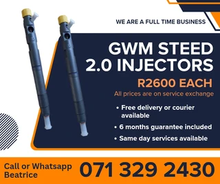 Gwm Steed 2.0 Injectors For Sale With Warranty